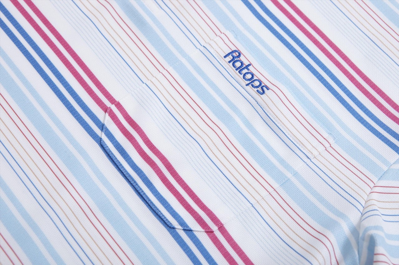 DB-1754 男Coolmax 條紋印花POLO