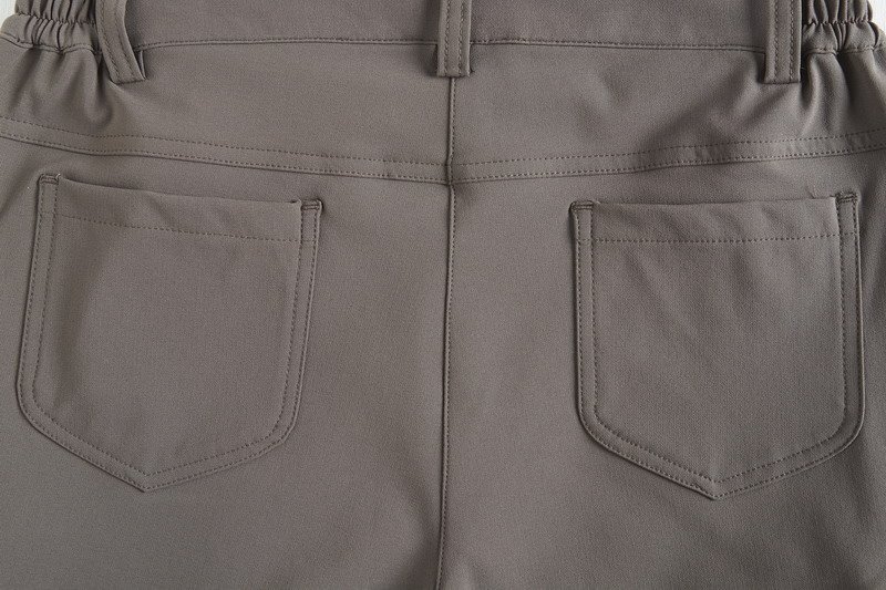 DA-3725 女彈性刷毛長褲(帥氣斜口袋)