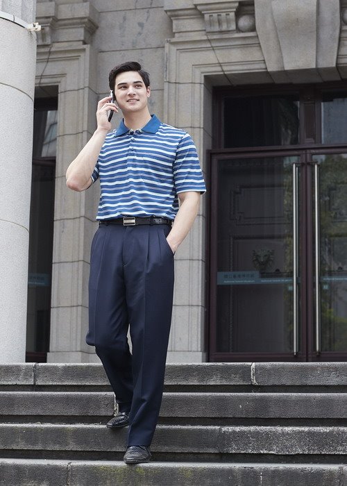 DB-8944 男Coolmax 條紋POLO
