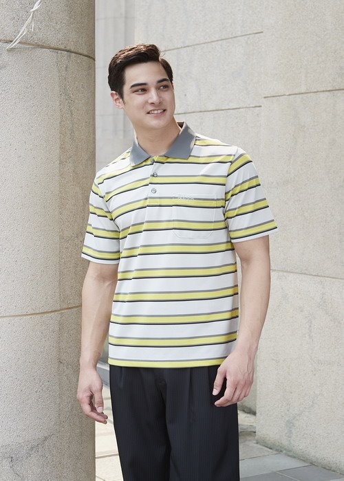 DB-8947 男Coolmax 條紋POLO