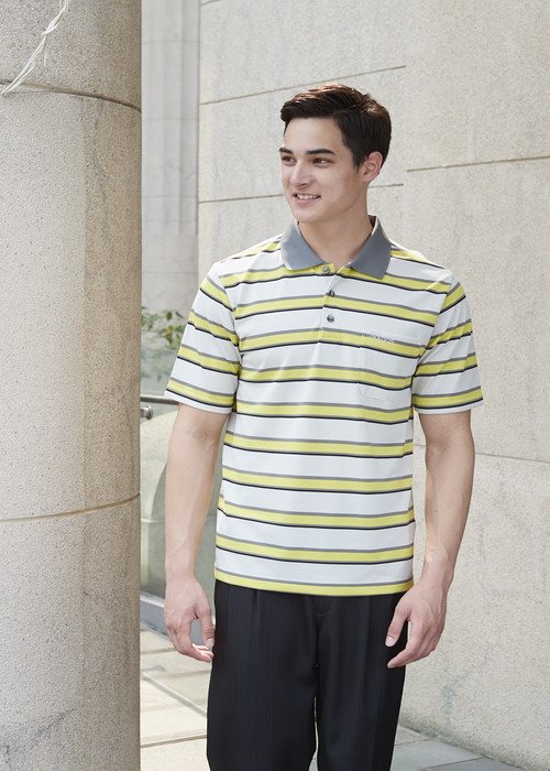DB-8947 男Coolmax 條紋POLO