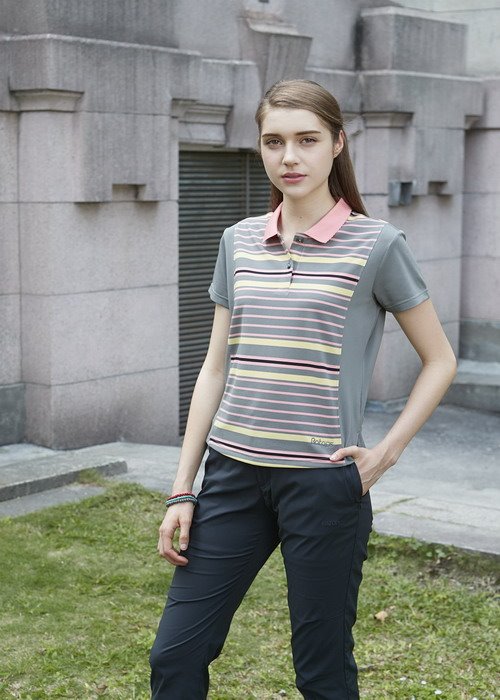 DB-8952 女Coolmax 條紋POLO