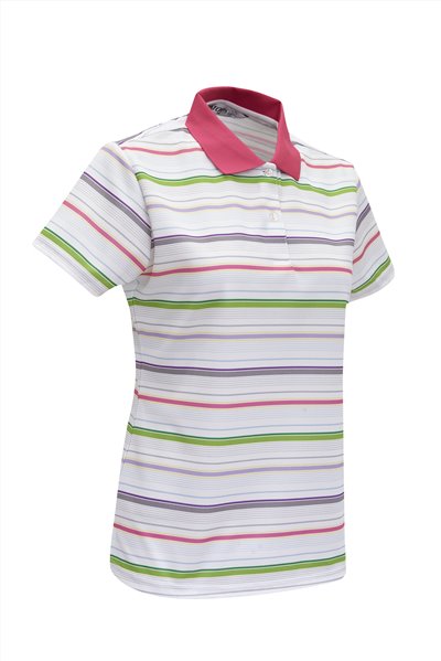 DB-1758 女Coolmax 條紋印花POLO